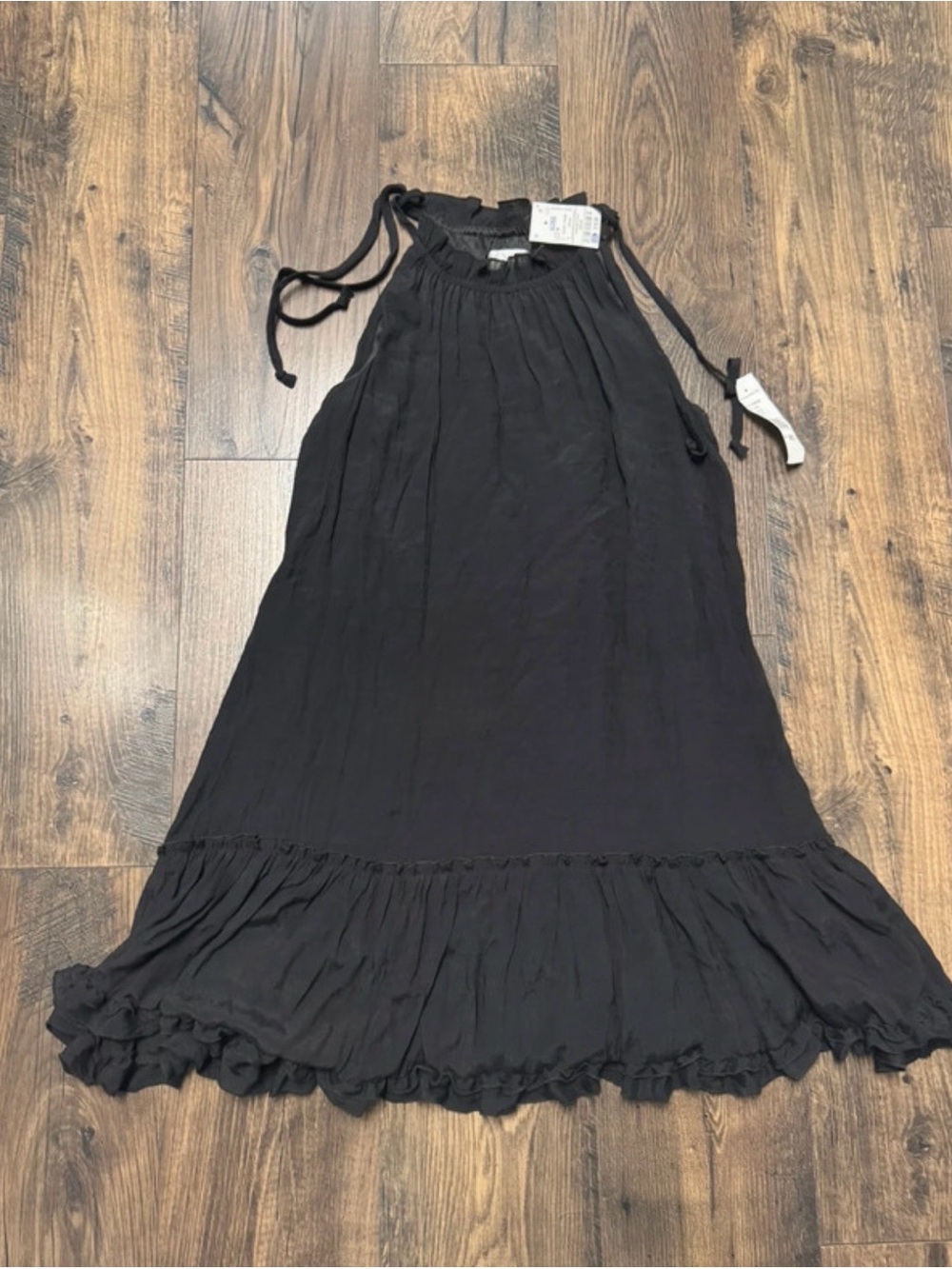 Signature by Robbie Bee Black Ruffle Maxi Dress Size M